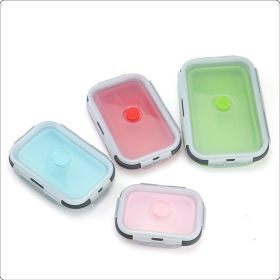Reusable Pizza Storage Container with  Microwavable Serving Trays - Adjustable Pizza Slice Container to Organize & Save Space - BPA Free, Microwa (Color: Pink, size: 800ML)